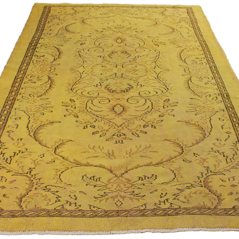 Alfombra Turca Vintage Sobre-teñida - 165 cm x 275 cm - K0085613