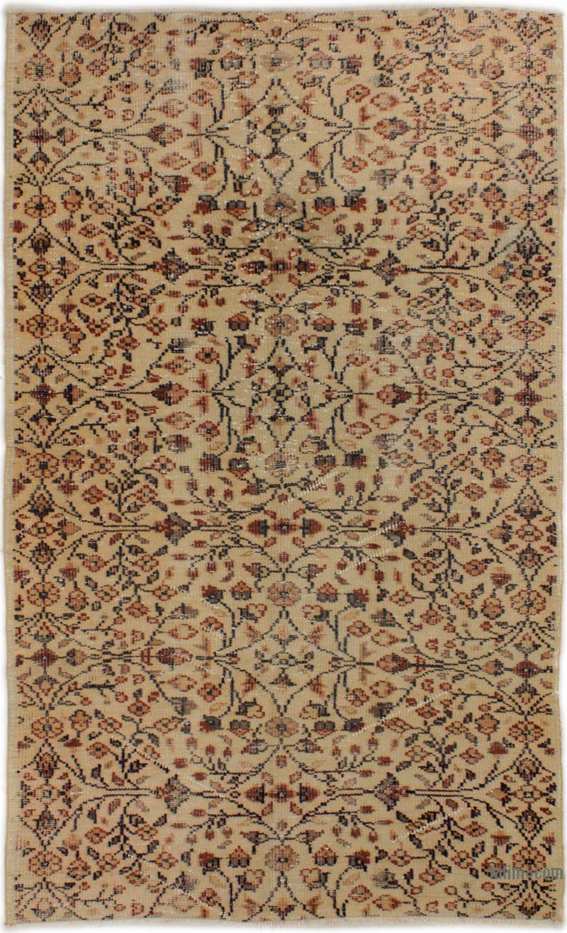 Alfombra Vintage Turca Anudada a Mano - 117 cm x 191 cm - K0085615