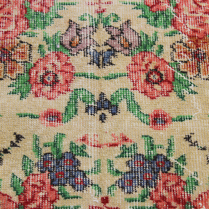 Vintage Turkish Hand-Knotted Rug - 3' 7" x 6' 5" (43" x 77") - K0085616