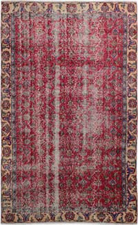 Vintage Turkish Hand-Knotted Rug - 4' 10" x 8'  (58" x 96")