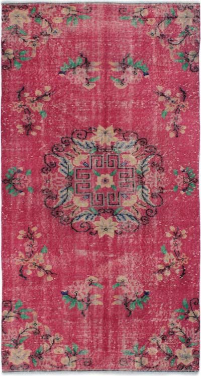 Alfombra Vintage Turca Anudada a Mano - 115 cm x 217 cm
