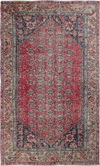 Vintage Turkish Hand-Knotted Rug - 5' 8" x 9' 6" (68" x 114")