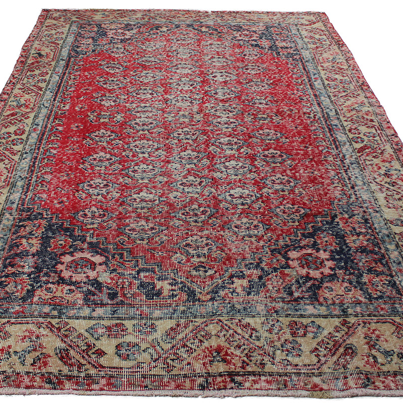 Vintage Turkish Hand-Knotted Rug - 5' 8" x 9' 6" (68" x 114") - K0085621