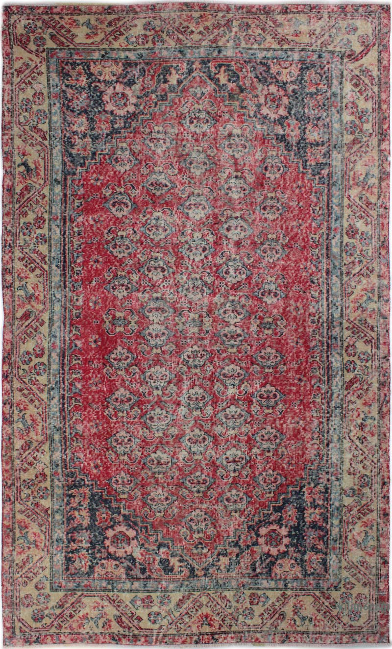 Vintage Turkish Hand-Knotted Rug - 5' 8" x 9' 6" (68" x 114") - K0085621