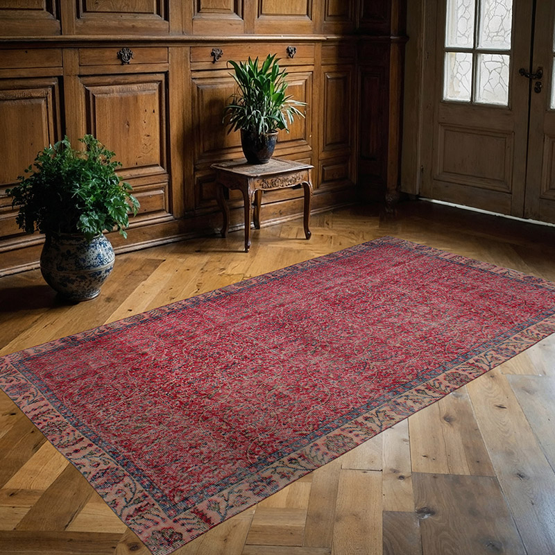 Vintage Turkish Hand-Knotted Rug - 4' 6" x 8' 4" (54" x 100") - K0085623