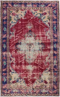 Vintage Turkish Hand-Knotted Rug - 4' 2" x 6' 9" (50" x 81")