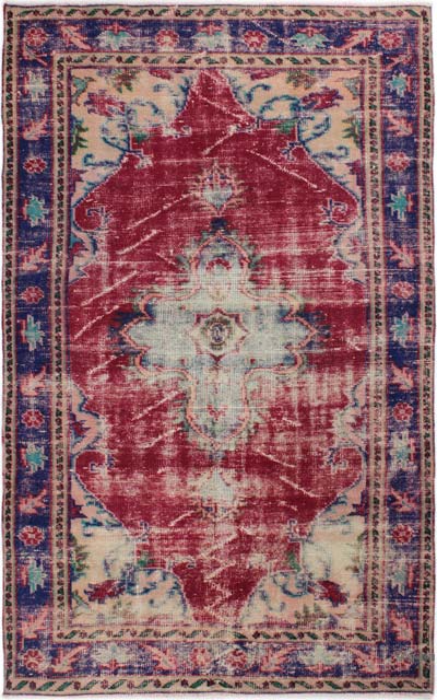 Alfombra Vintage Turca Anudada a Mano - 127 cm x 207 cm