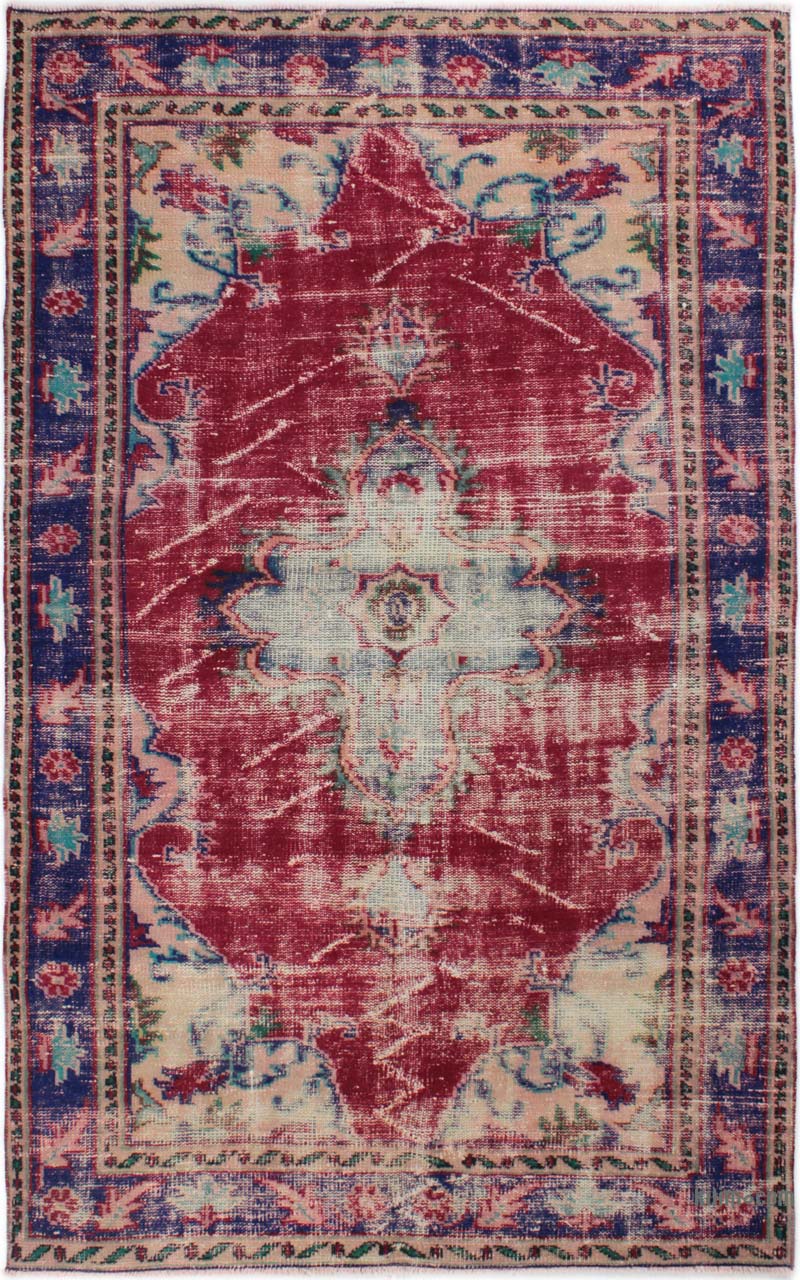 El Dokuma Vintage Halı - 127 cm x 207 cm - K0085625