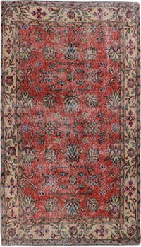 Alfombra Vintage Turca Anudada a Mano - 112 cm x 200 cm