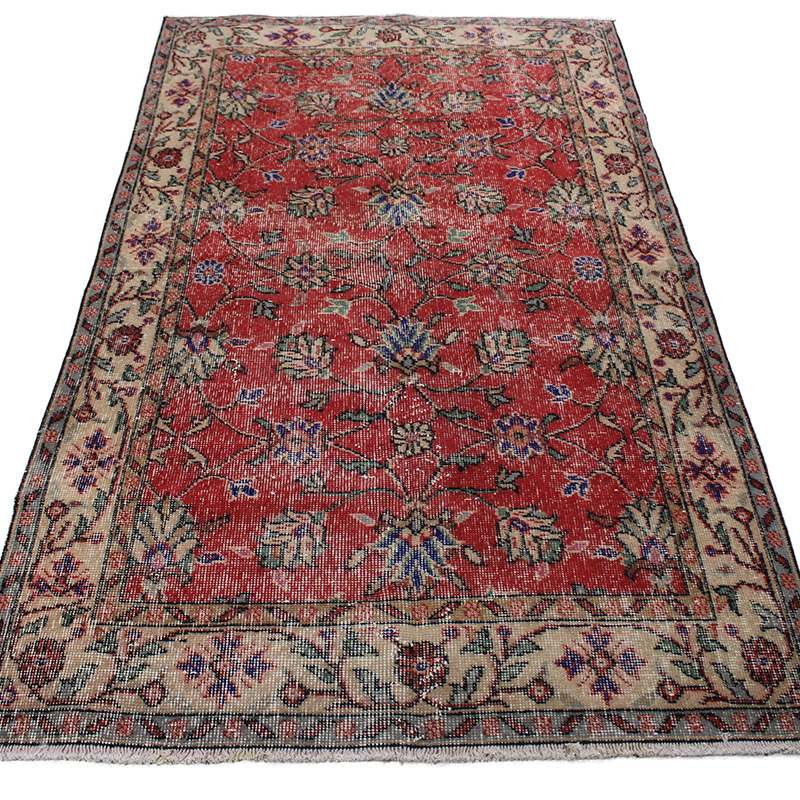 El Dokuma Vintage Halı - 112 cm x 200 cm - K0085626