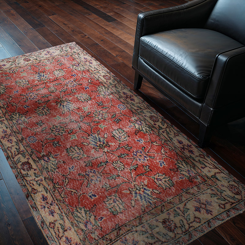 Alfombra Vintage Turca Anudada a Mano - 112 cm x 200 cm - K0085626