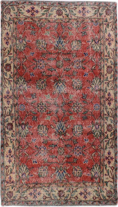 Alfombra Vintage Turca Anudada a Mano - 112 cm x 200 cm