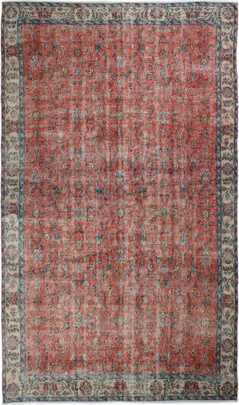 Vintage Turkish Hand-Knotted Rug - 5' 6" x 9' 5" (66" x 113") - K0085627