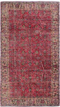 Alfombra Vintage Turca Anudada a Mano - 117 cm x 207 cm