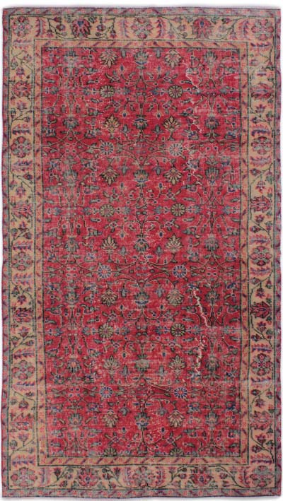 Alfombra Vintage Turca Anudada a Mano - 117 cm x 207 cm