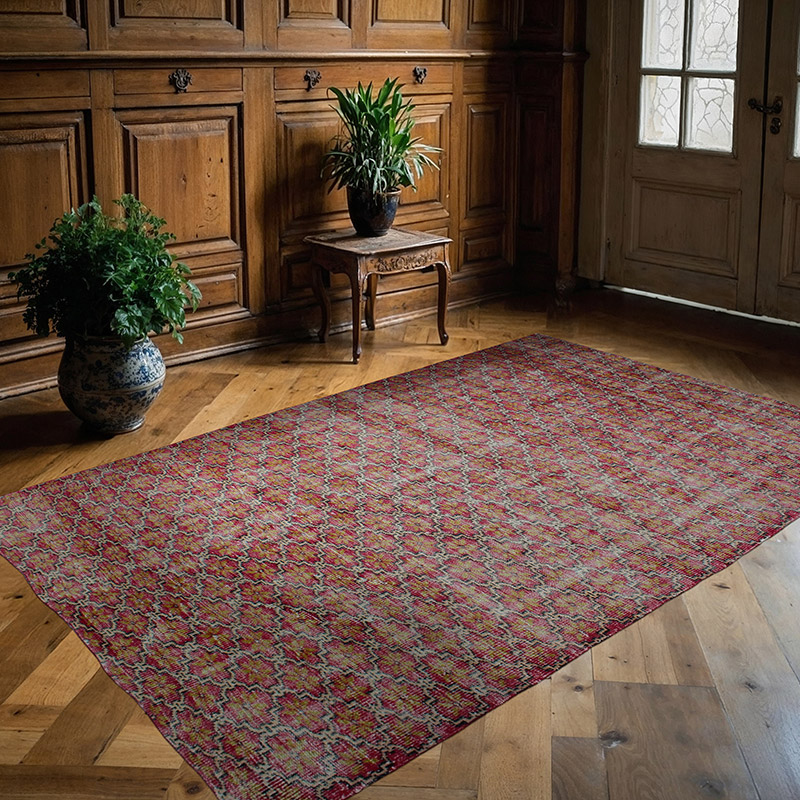 Vintage Turkish Hand-Knotted Rug - 5' 5" x 8' 8" (65" x 104") - K0085631