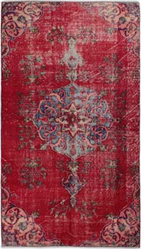 Vintage Turkish Hand-Knotted Rug - 4' 2" x 7' 5" (50" x 89")