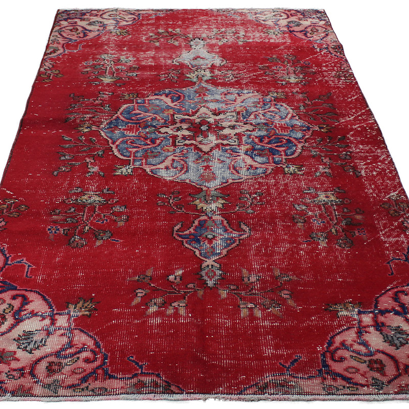 Vintage Turkish Hand-Knotted Rug - 4' 2" x 7' 5" (50" x 89") - K0085632