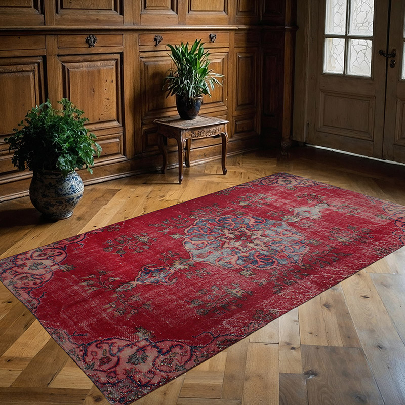 El Dokuma Vintage Halı - 127 cm x 226 cm - K0085632