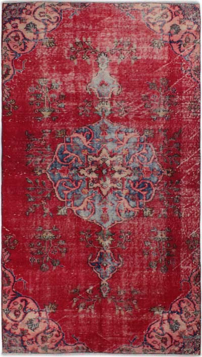 Alfombra Vintage Turca Anudada a Mano - 127 cm x 226 cm