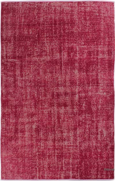 Boyalı El Dokuma Vintage Halı - 148 cm x 232 cm
