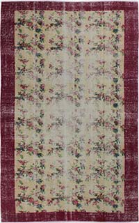 Vintage Turkish Hand-Knotted Rug - 4' 8" x 7' 7" (56" x 91")