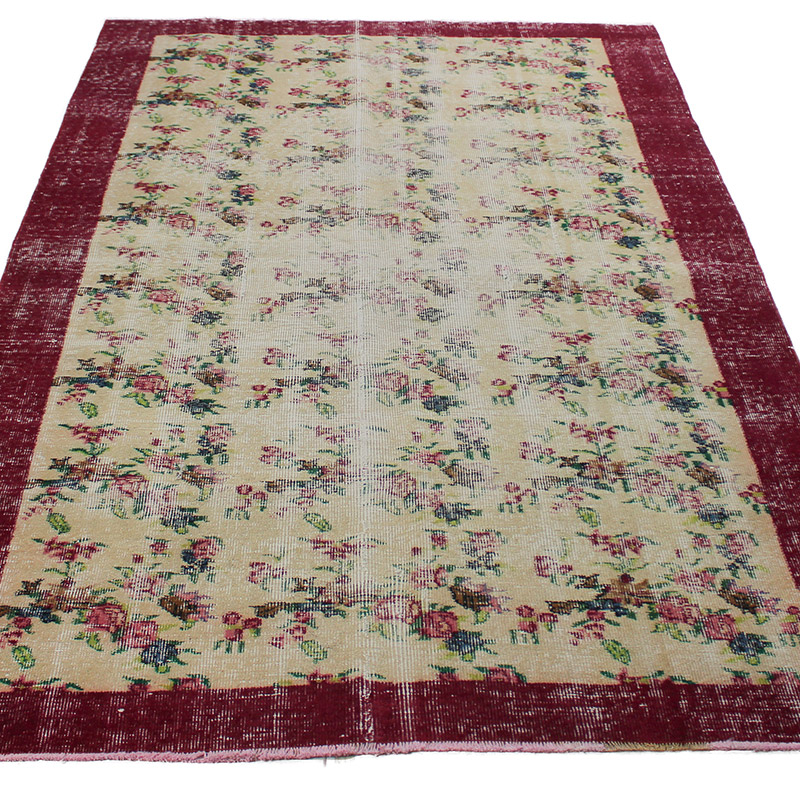 Vintage Turkish Hand-Knotted Rug - 4' 8" x 7' 7" (56" x 91") - K0085634