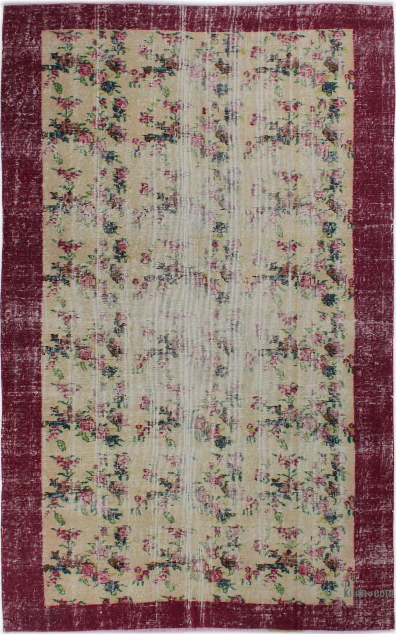 Vintage Turkish Hand-Knotted Rug - 4' 8" x 7' 7" (56" x 91") - K0085634
