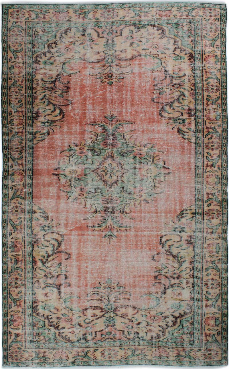 Alfombra Vintage Turca Anudada a Mano - 155 cm x 255 cm - K0085635
