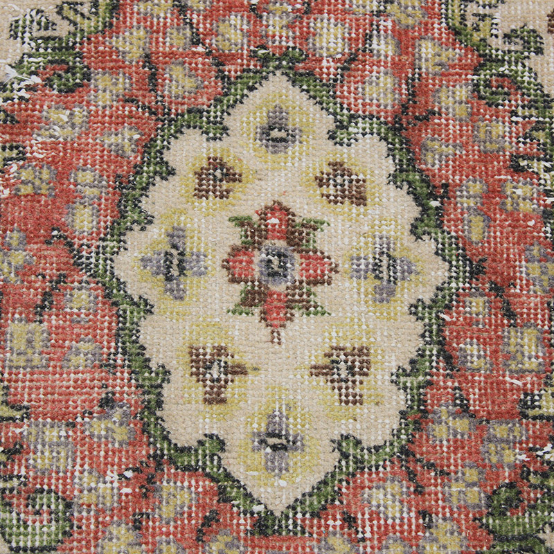 Alfombra Vintage Turca Anudada a Mano - 111 cm x 199 cm - K0085638