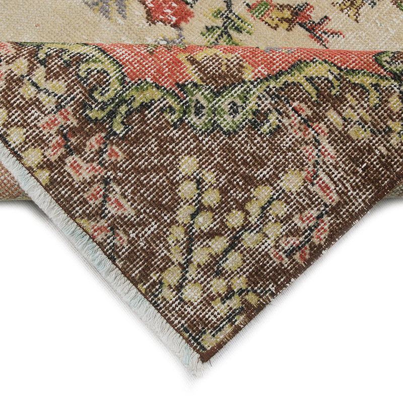 Alfombra Vintage Turca Anudada a Mano - 111 cm x 199 cm - K0085638