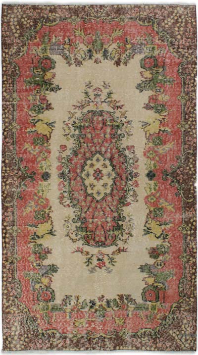 Alfombra Vintage Turca Anudada a Mano - 111 cm x 199 cm