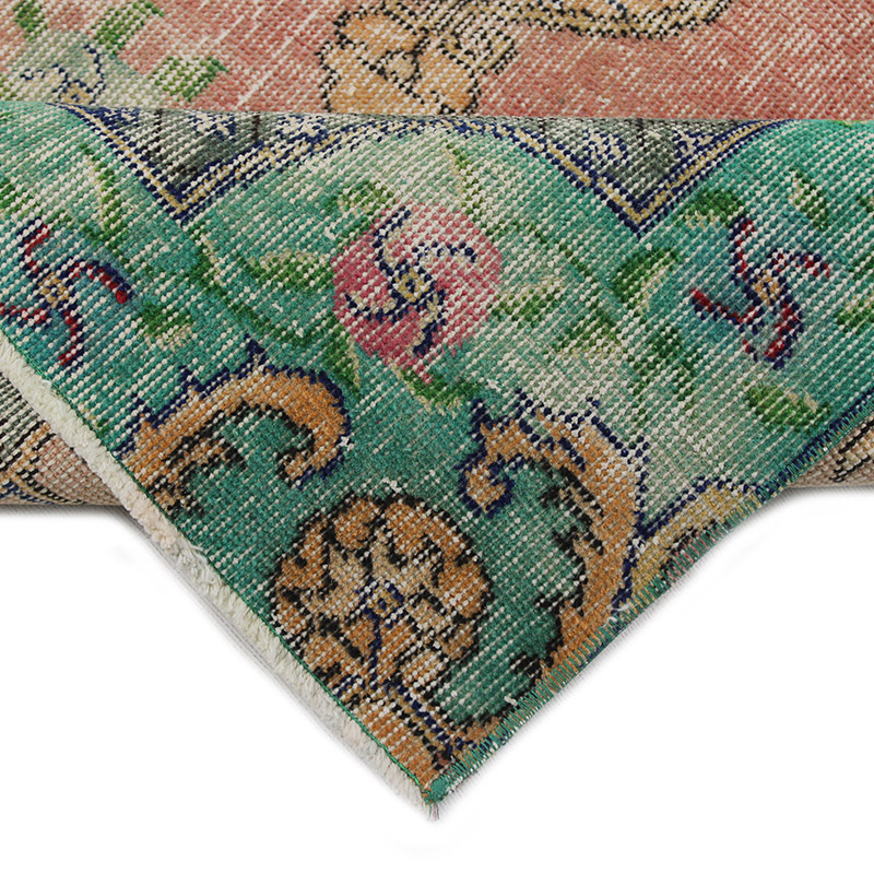 Alfombra Vintage Turca Anudada a Mano - 111 cm x 187 cm - K0085639