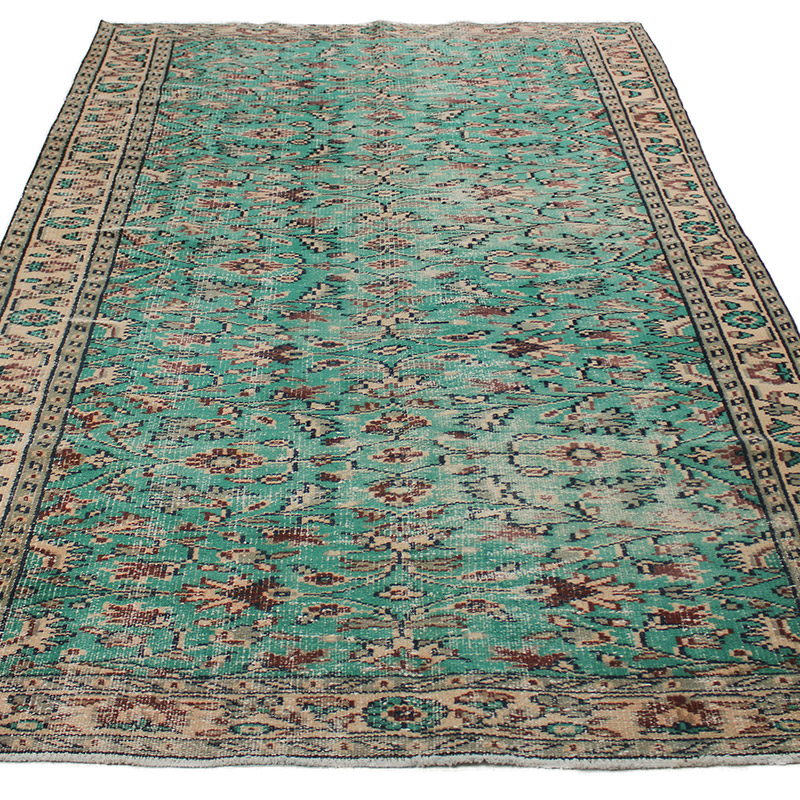 Alfombra Vintage Turca Anudada a Mano - 156 cm x 260 cm - K0085642