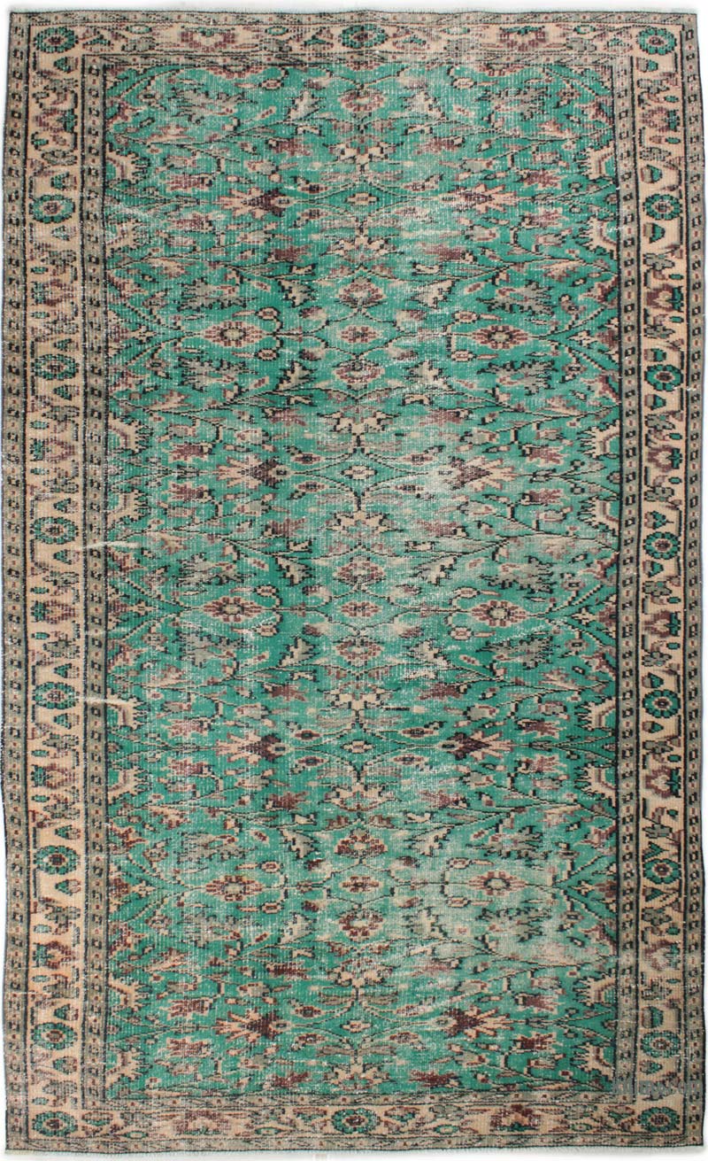Alfombra Vintage Turca Anudada a Mano - 156 cm x 260 cm - K0085642