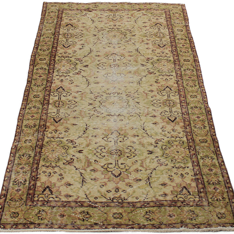 Vintage Turkish Hand-Knotted Rug - 3'  x 6' 2" (36" x 74") - K0085643