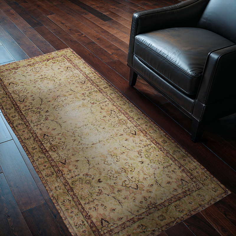 Alfombra Vintage Turca Anudada a Mano - 92 cm x 188 cm - K0085643