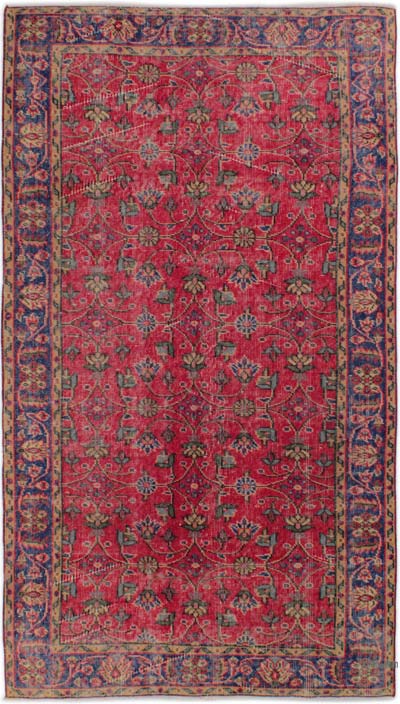 Alfombra Vintage Turca Anudada a Mano - 111 cm x 204 cm