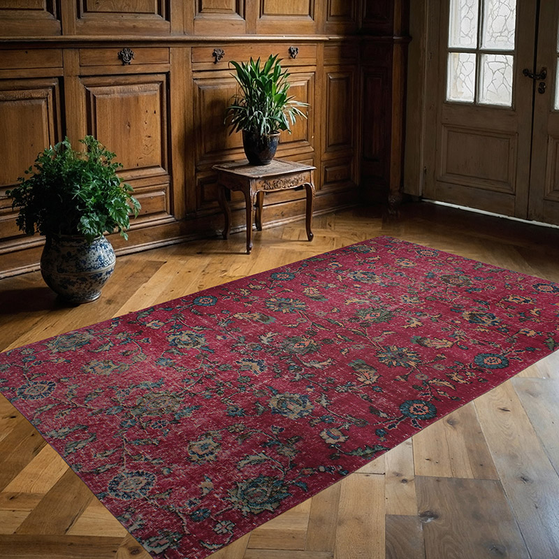 Vintage Turkish Hand-Knotted Rug - 4' 5" x 7' 5" (53" x 89") - K0085645