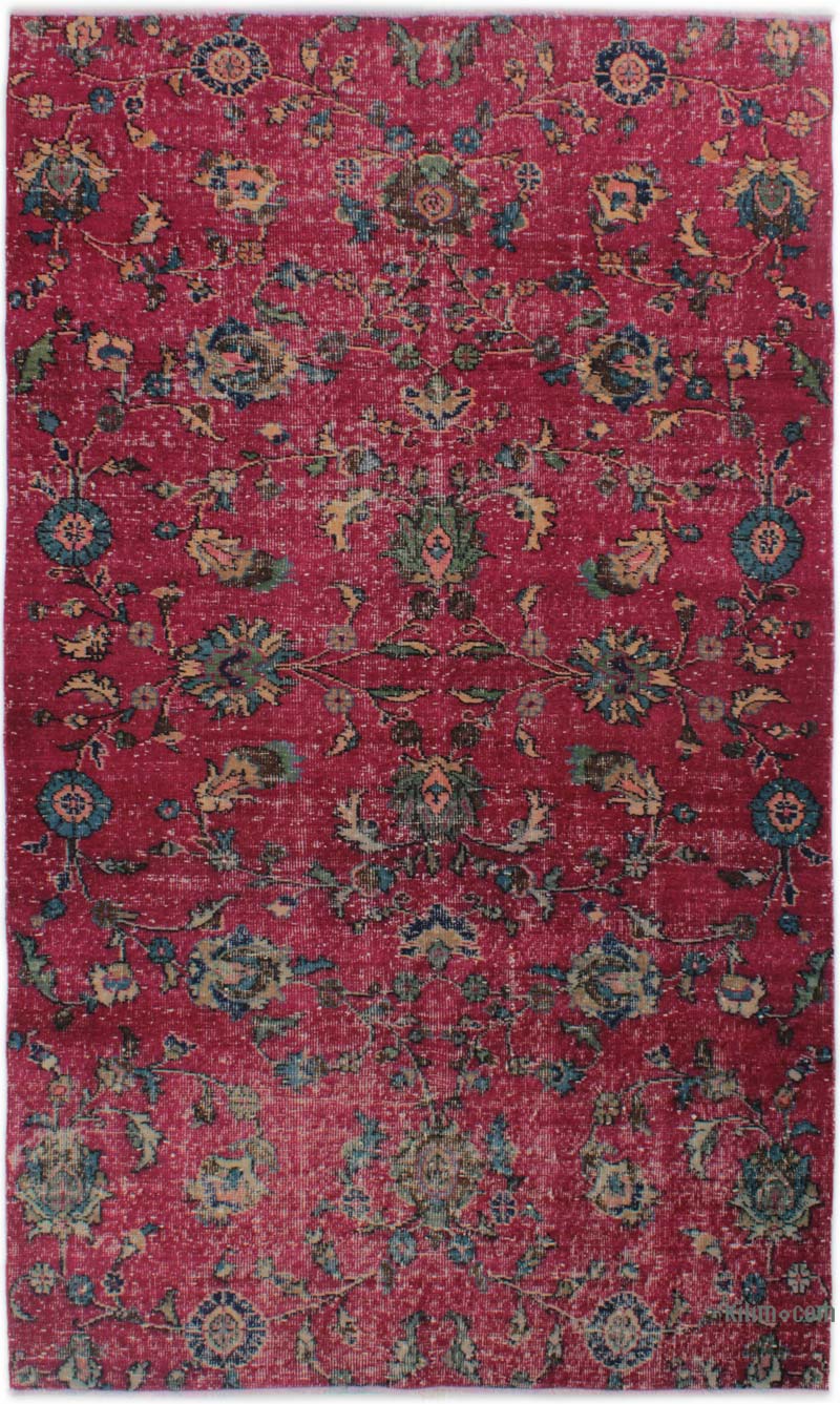 Alfombra Vintage Turca Anudada a Mano - 135 cm x 227 cm - K0085645