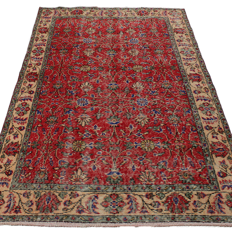 Vintage Turkish Hand-Knotted Rug - 3' 8" x 6' 8" (44" x 80") - K0085646