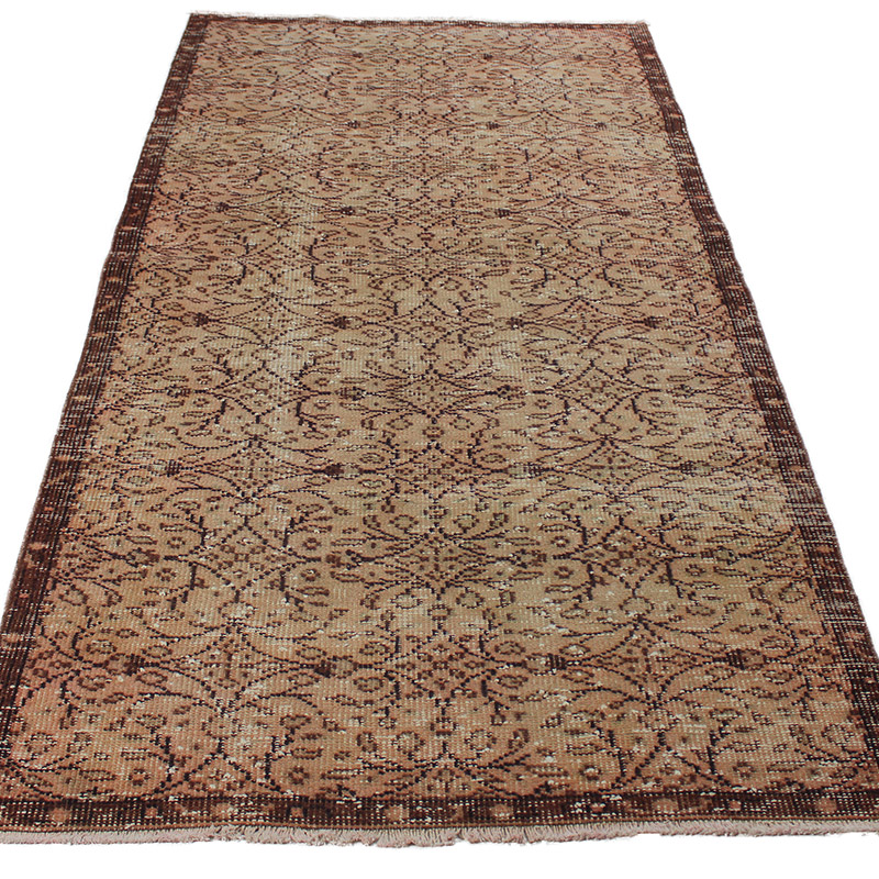 Alfombra Vintage Turca Anudada a Mano - 115 cm x 230 cm - K0085647