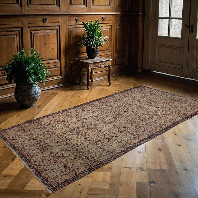 Vintage Turkish Hand-Knotted Rug - 3' 9" x 7' 7" (45" x 91") - K0085647