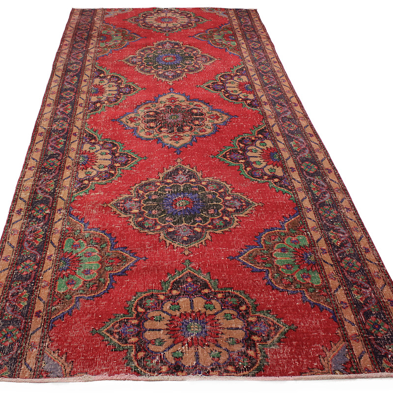 El Dokuma Vintage Halı - 145 cm x 314 cm - K0085649