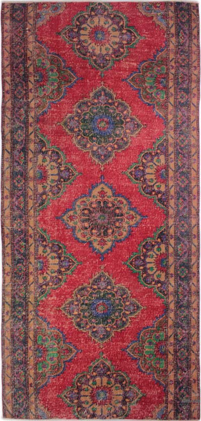Alfombra Vintage Turca Anudada a Mano - 145 cm x 314 cm