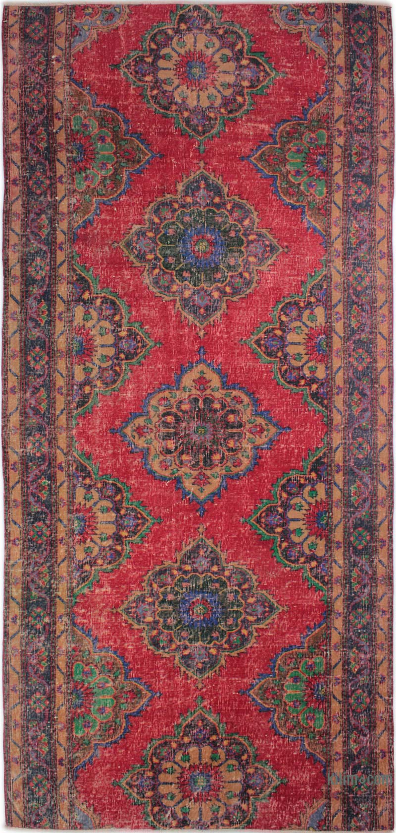El Dokuma Vintage Halı - 145 cm x 314 cm - K0085649
