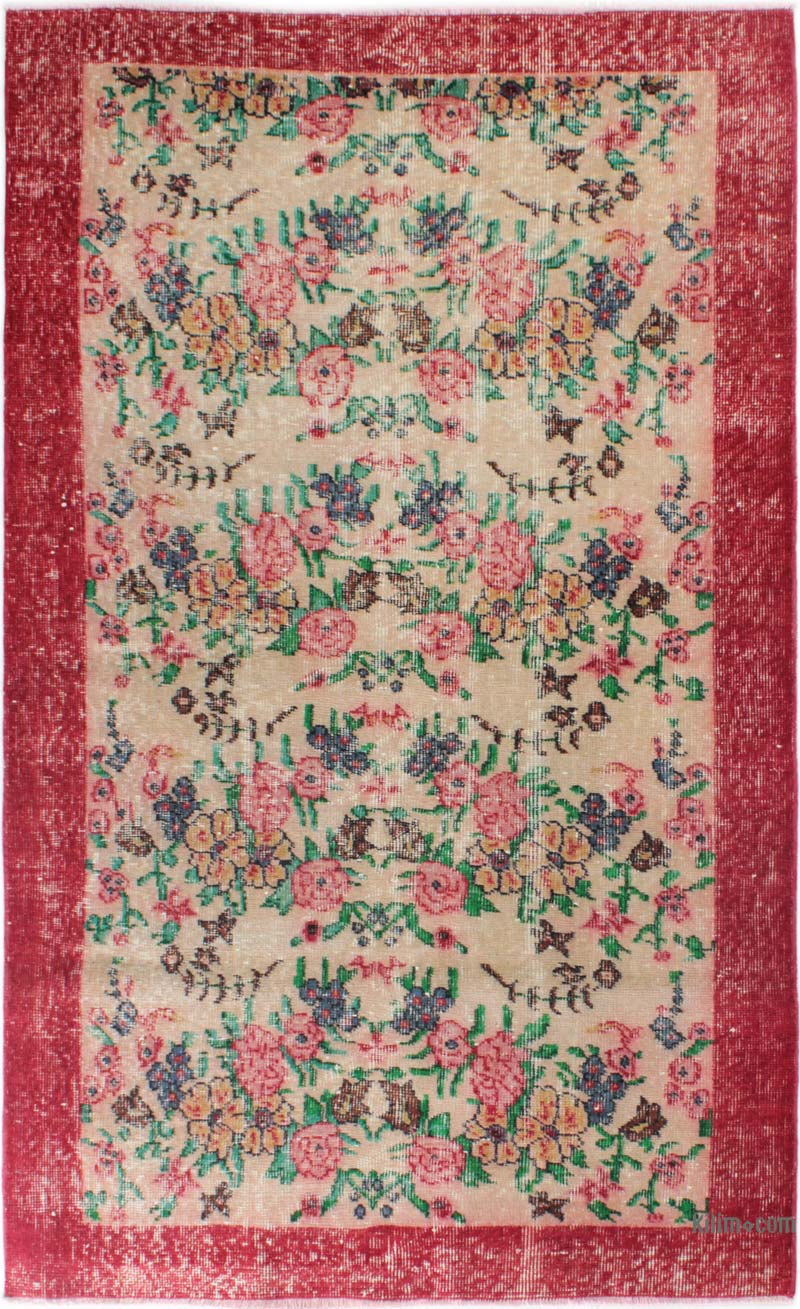 Alfombra Vintage Turca Anudada a Mano - 118 cm x 190 cm - K0085650
