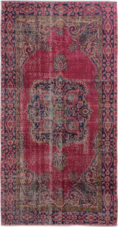 Alfombra Vintage Turca Anudada a Mano - 108 cm x 210 cm