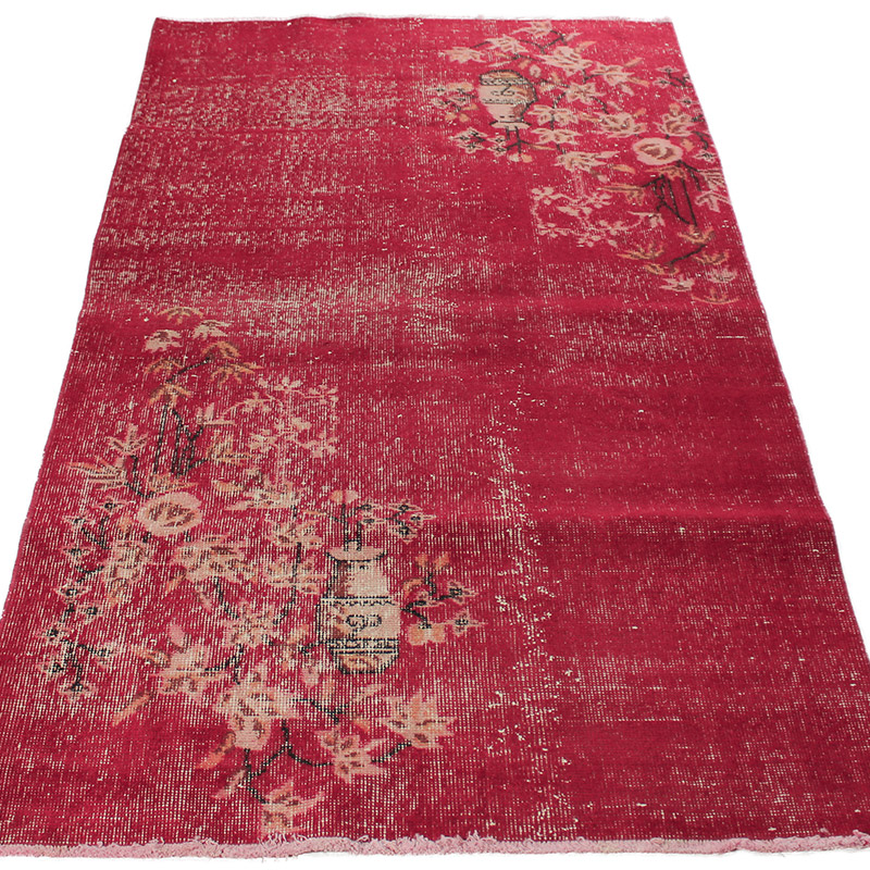 El Dokuma Vintage Halı - 107 cm x 205 cm - K0085652