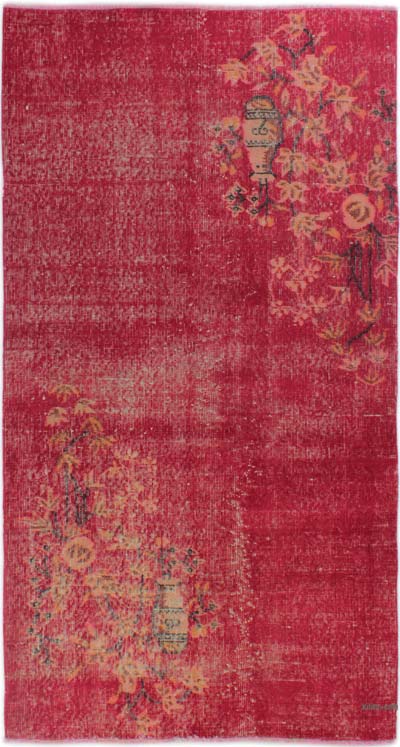Alfombra Vintage Turca Anudada a Mano - 107 cm x 205 cm